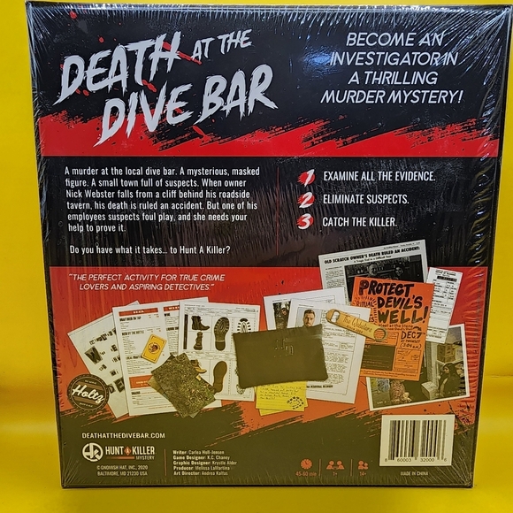 Hunt A Killer - Death at The Dive Bar Murder Mystery Game -Sealed - Picture 2 of 2